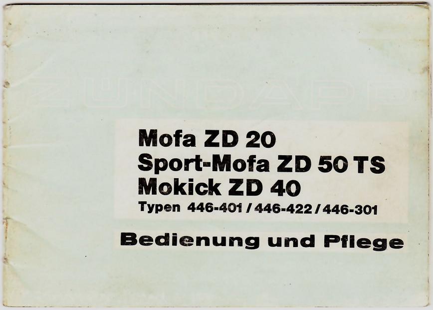 Original Bedienung und Pflege Typ 446-301/446-401/446-422